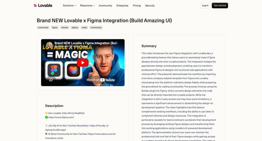 Lovable
				article ui page example