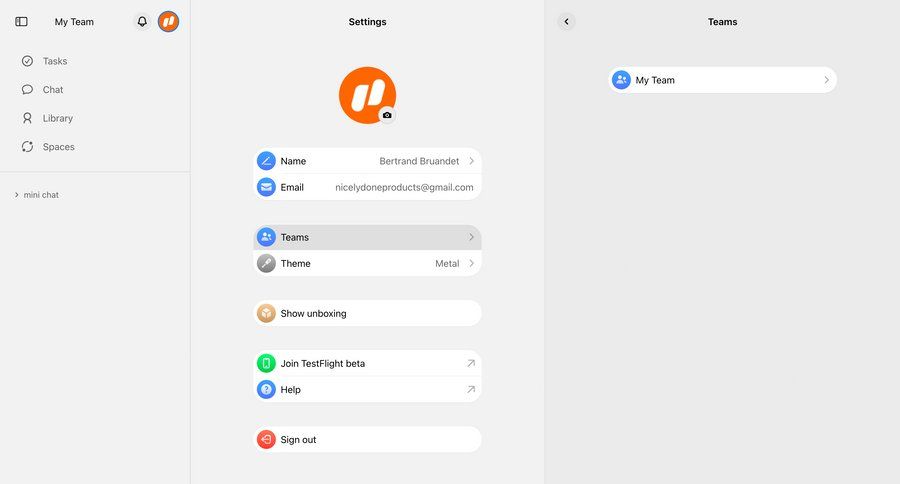Cobot
			settings account settings team settings settings account settings hierarchical navigation user profile menu ui page example