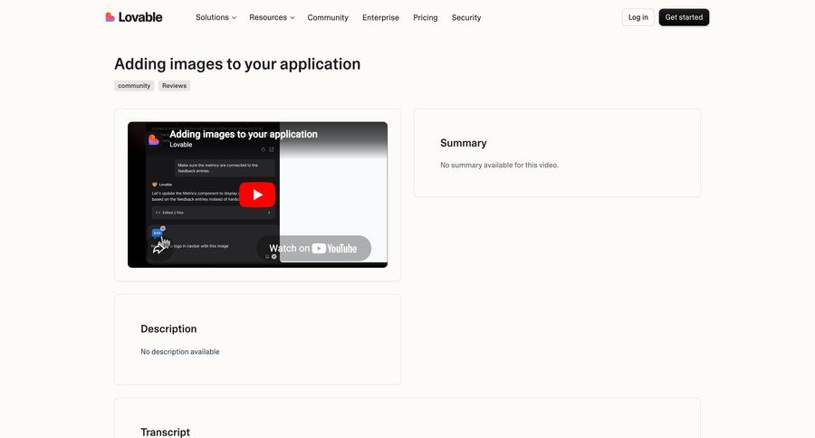 Lovable
				article ui page example