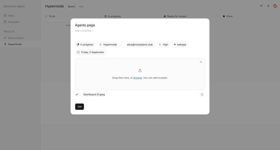Workflow
			 task management project management form file upload tagging date picker datepicker ui page example
