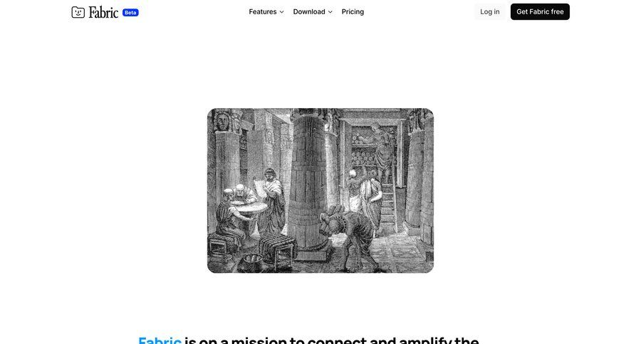 Fabric
				about & company mission ui page example