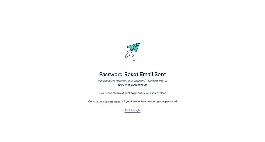 Sprig
				password reset page example