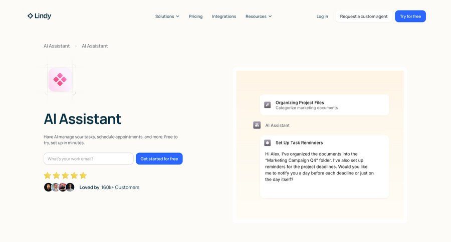 Lindy
				product page ui page example
