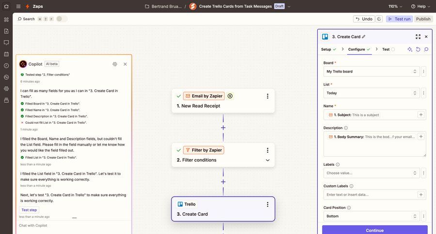 Zapier
			 configuration settings workflow form automation data mapping workflow configuration setup integration configuration screen ui page example