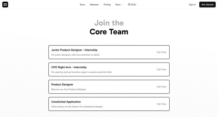 Twenty
				list ui page example