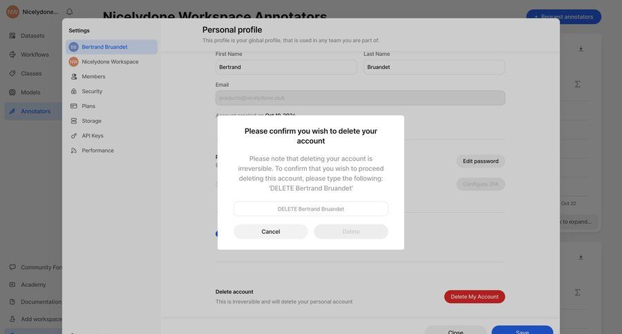 V7
			 modal screen data management settings account management form user settings account security account deletion cancel deletion user profile page confirmation message data security ui page example