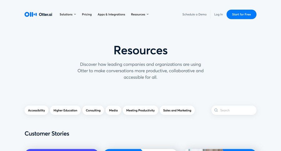 Otter
			 call transcript chrome extension tips customer stories newsletter signup pricing calculator transcript ui page example