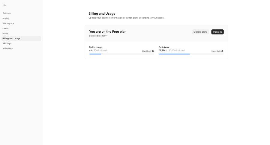 V7
			 settings sidebar navigation account management progress indicator account settings subscription management free plan billing history sidebar progress bar ui page example