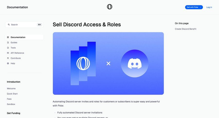 Polar
			 send invitation doc documentation docs quick keys transaction history connect service ui page example