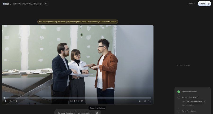 Flask
			 collaboration video player ui page example