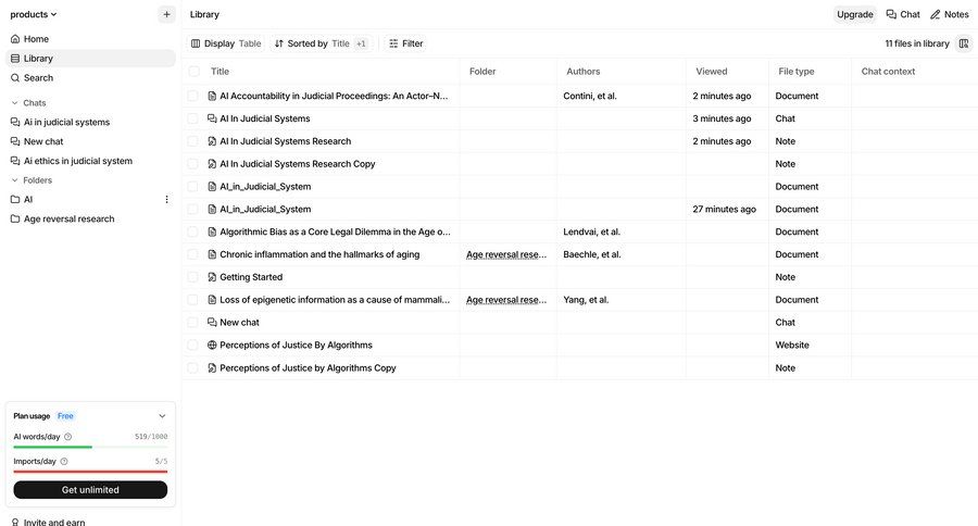 Anara
			 document management knowledge base document list ui page example