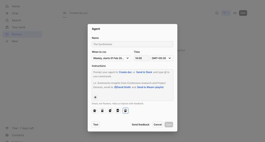 Dovetail
			 automation setup trial banner ui page example