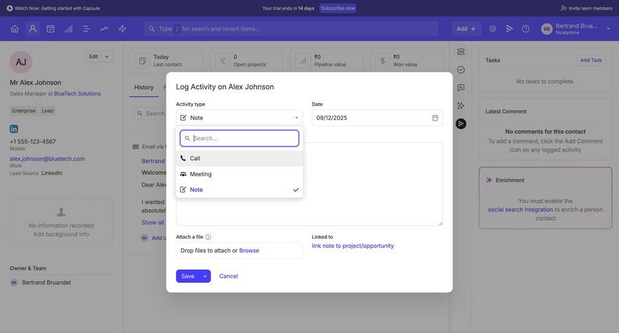 Capsule
			 form file upload attachment date picker ui page example