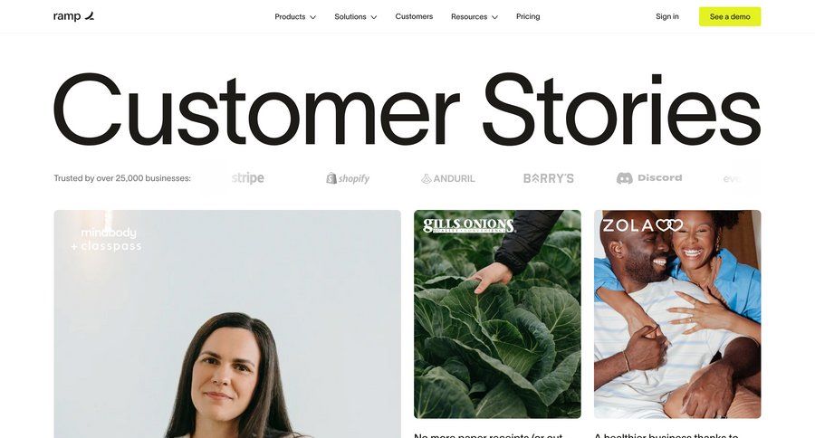 Ramp
			 folder editorial blog post news article feature article testimonials case studies customer stories cards ui ui page example