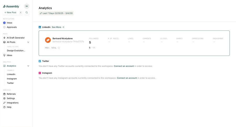 Assembly
			 dashboard sidebar navigation account management account setup analytics dashboard data analysis lists data visualization analytics ui page example