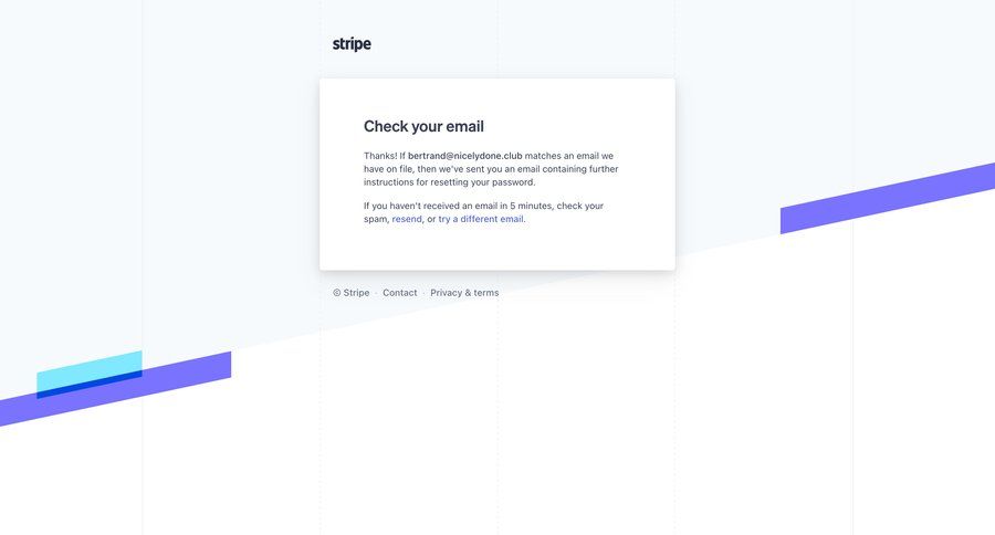 Stripe
				password reset page example