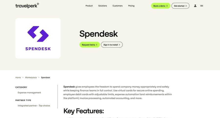 Travelperk
				detail page ui page example