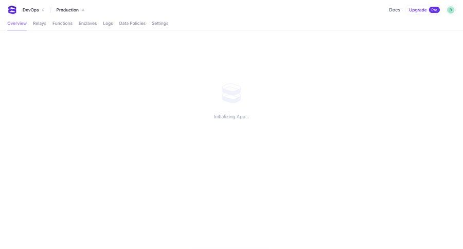 Evervault
			 dashboard onboarding application management empty state illustration blank state void blank non-ideal state empty page prompt toast notification version control ui page example