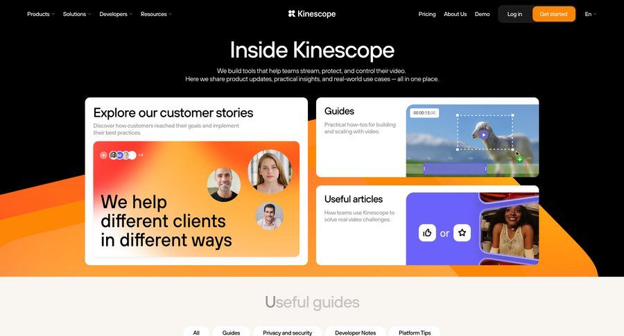 Kinescope
				blog ui page example