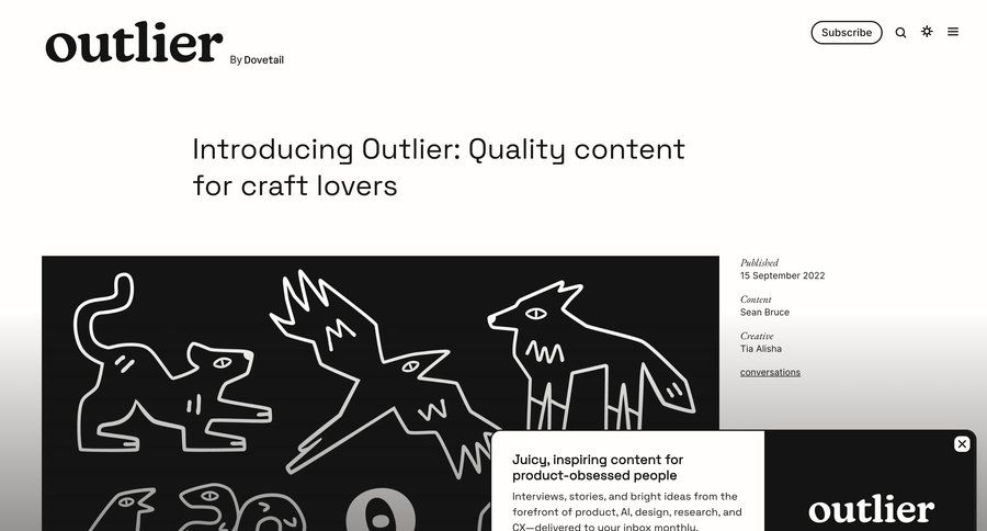 Dovetail
				article ui page example