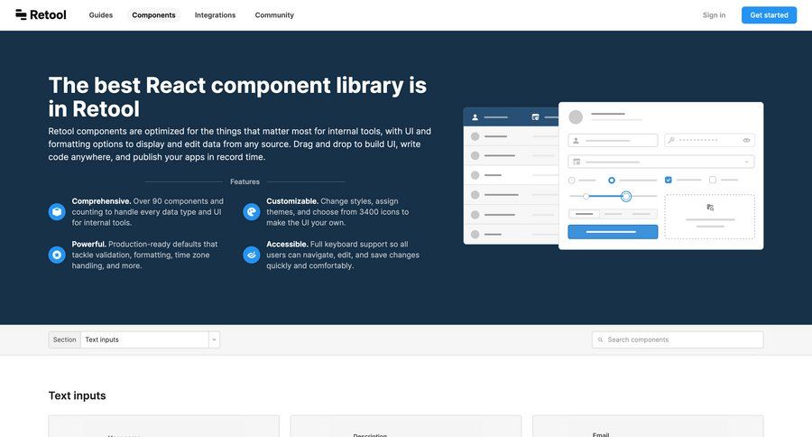 Retool
			 circular progress progress circle radio group password update rich text file upload modal markdown editor time selector location map filter ui timeline ui file upload ui comment mode ui page example