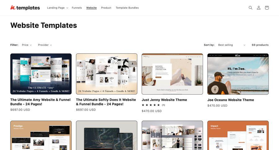 Kajabi
			 coming soon blog templates pagination ui page example
