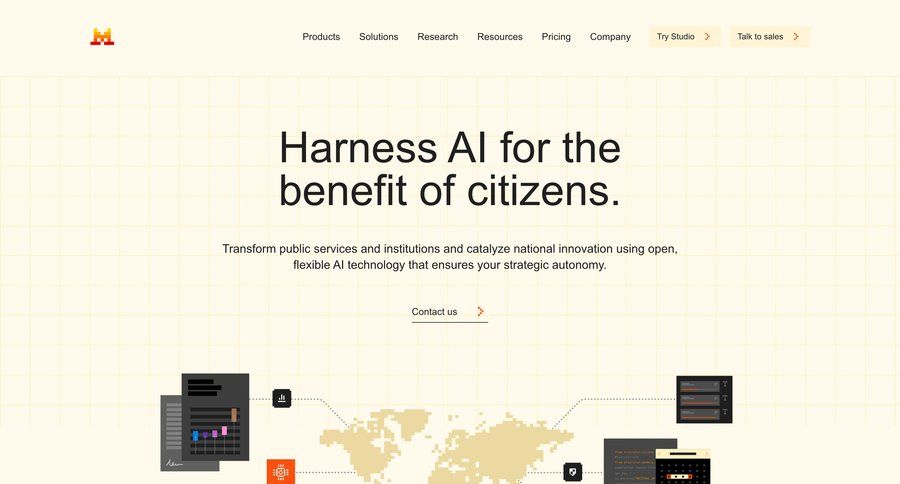 Mistral
				use cases ui page example