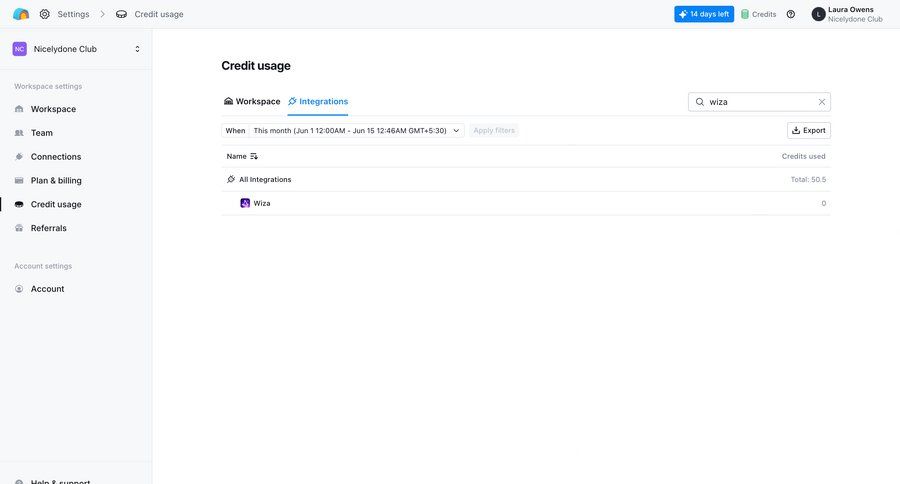Clay
			 settings dashboard sidebar navigation account management workspace settings account settings minimalist design table ui page example