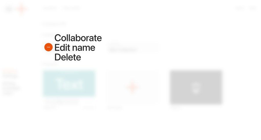 Readymag
			collection popover content management collaboration menu folder ui page example