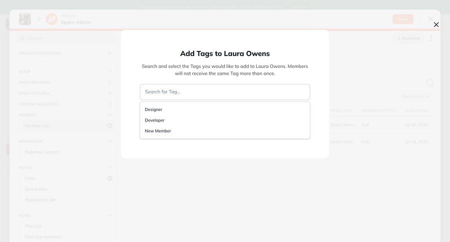 Mighty
			 modal screen user management tagging sidebar user profile autocomplete ui page example