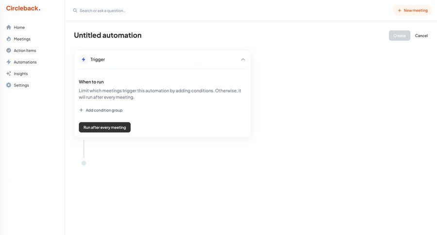 Circleback
			 configuration form automation conditional logic sidebar menu ui page example