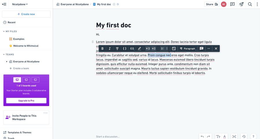 Whimsical
			 collaboration team collaboration sidebar navigation document editing document management document sharing document creation sidebar menu ui page example