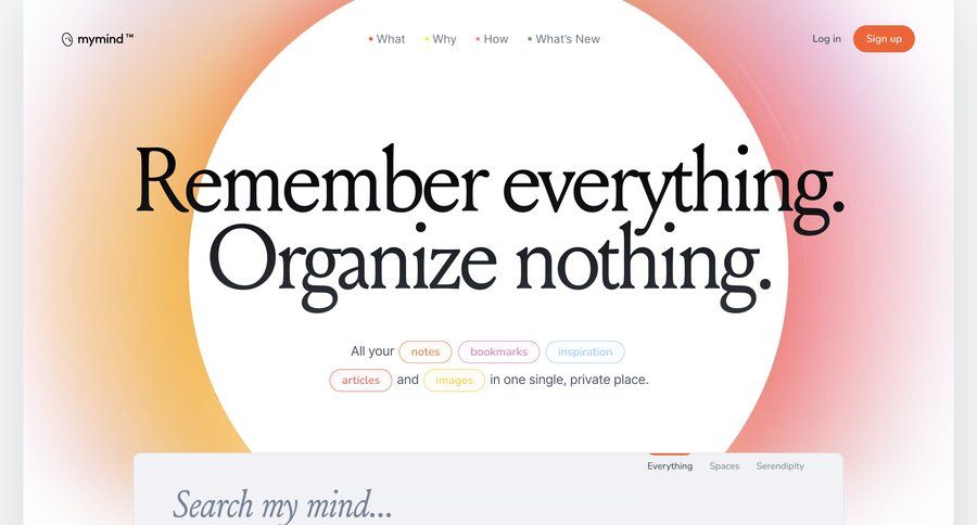 Mymind
			   ux ui design