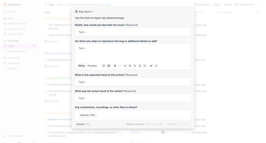 Height
			modal & popover share feedback file upload modal search results ui page example