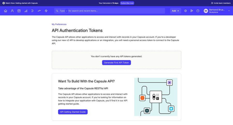 Capsule
			 configuration settings authentication documentation ui page example