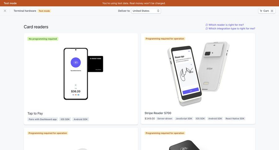 Stripe
			 modern grid e-commerce product details features sdk integration payment processing product discovery features management ui page example