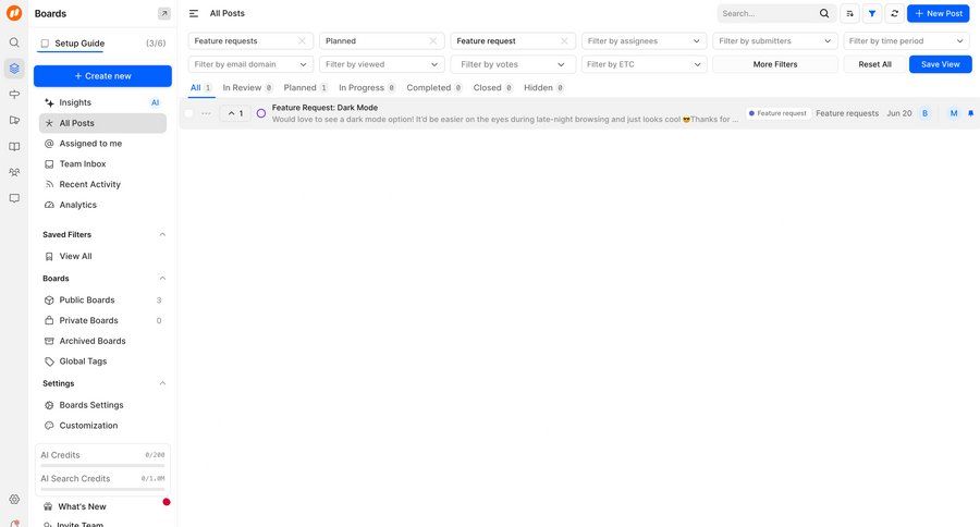 FeatureOS
			 task management sidebar navigation project management feedback collection project organization sidebar review ui page example