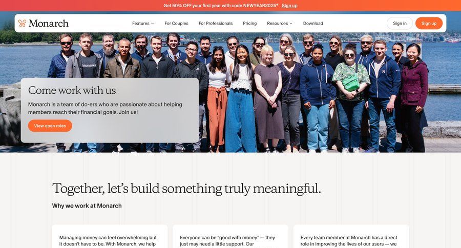 Monarch
			careers career jobs job ui page example