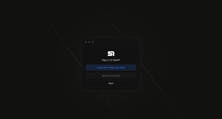 Steel
			signin modal & popover information state verification email verification ui page example