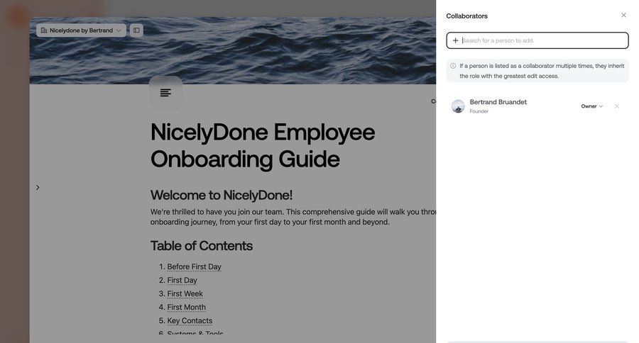 Qatalog
			 collaboration team collaboration user management access control document sharing list management tutorial guide sidebar setup on boarding guided tour ui page example