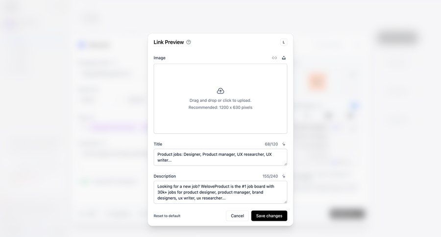 Dub
			 configuration settings form content sharing upload image save changes drag & drop modern ui page example