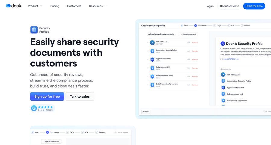 Dock
			 document sharing ui page example