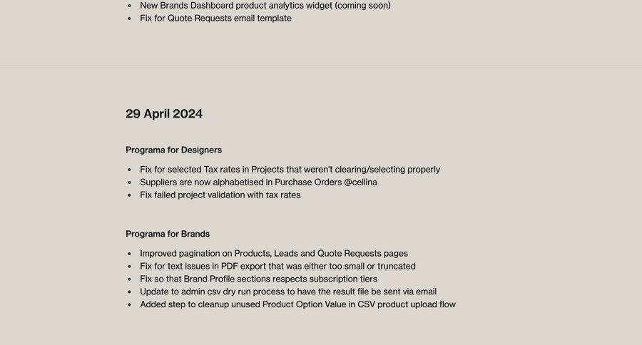 Programa
			 file upload modal coming soon bulk import free tier bulk edit bulk upload bulk archive upload documents changelog update pagination search suggestions global search avatar upload order tracking suggestion option menu ui page example