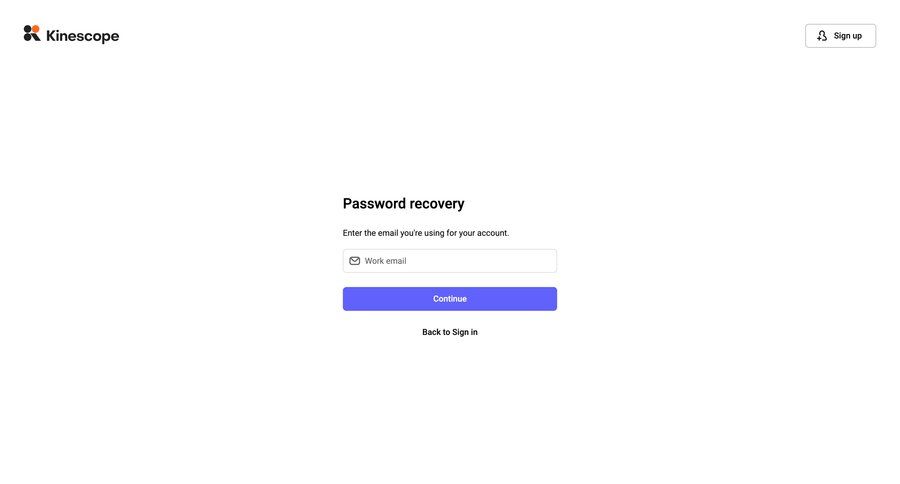 Kinescope
				password reset ui page example