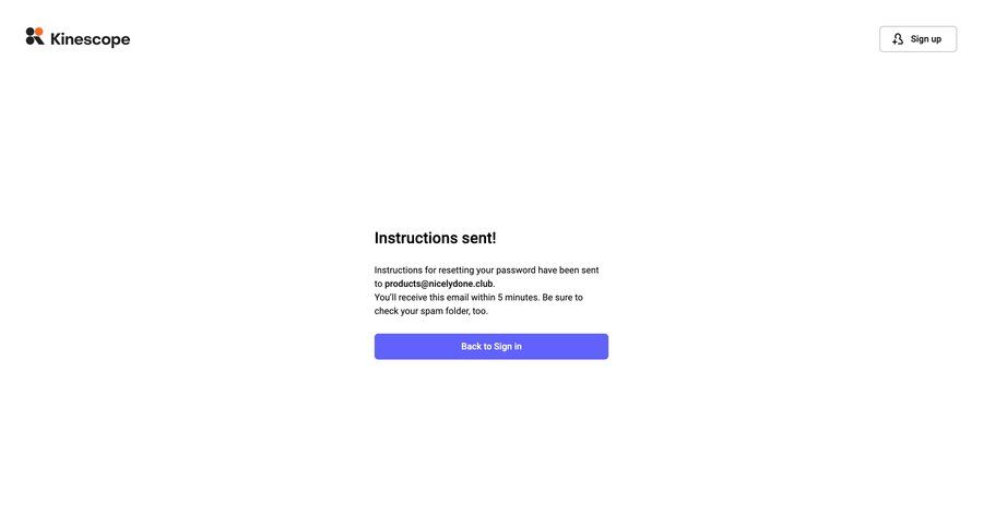 Kinescope
				password reset ui page example