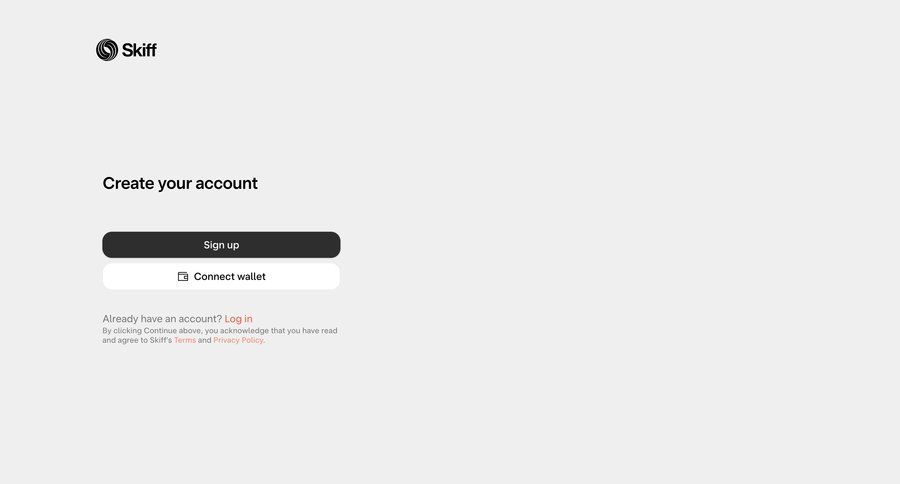 Skiff
				signup page example