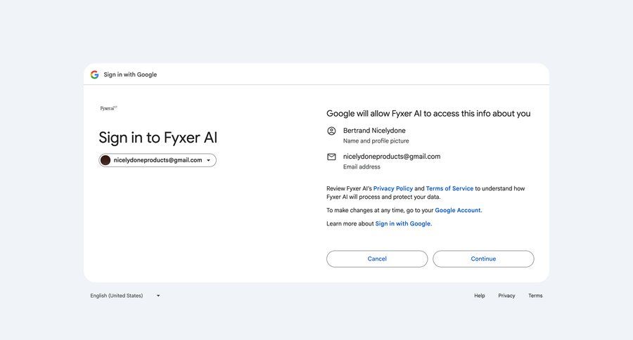 Fyxer
				signin ui page example