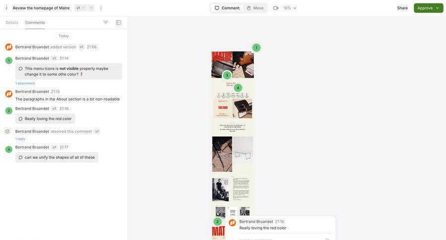 Workflow
			 collaboration attachment version control sharing ui page example