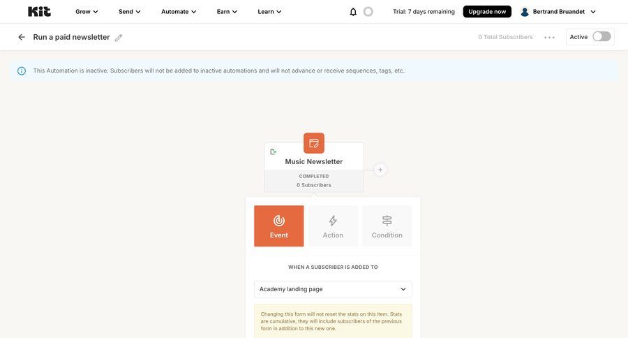 Kit
			 configuration e-commerce workflow form automation workflow builder marketing automation workflow configuration automation setup workflow steps email alert setup ui page example