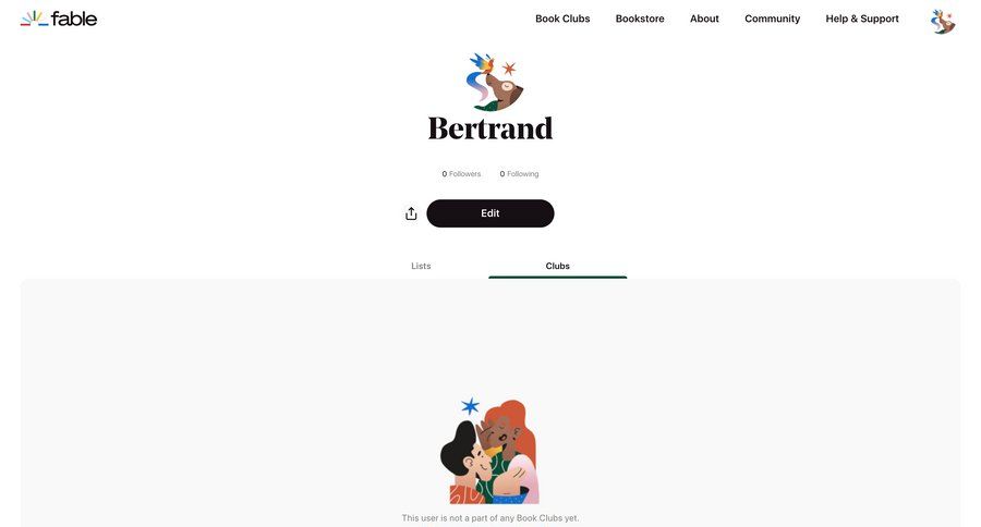 Fable
				profile page example